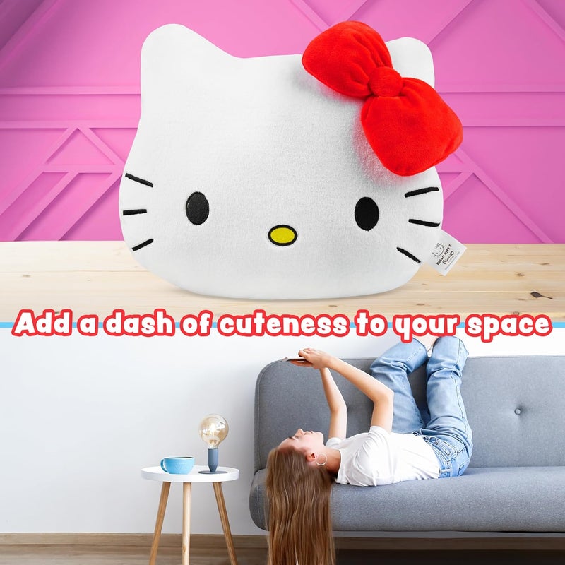 Get Trend Hello Kitty 3D Plush Pillow Soft Throw Sham Pillow Stuffed Kawaii Character Women Teens Kids Bedroom Accessories 14.6” x 12.6”, Gifts for Her - Image 4